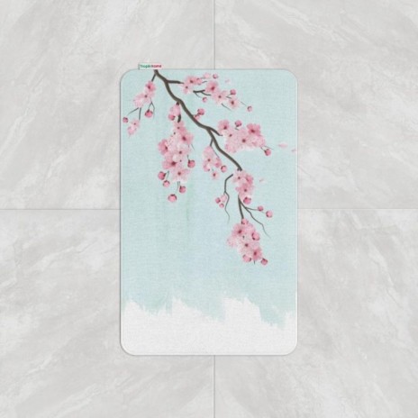 Covoras baie 3D cu ciucuri 50x80cm, Tropik Home, Sakura
