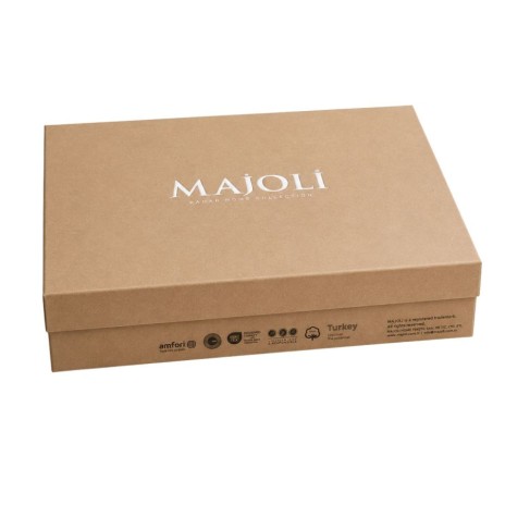 cuvertura bumbac stonewashed Majoli Manu Ballet roz piersica 220x240 cm cu 2 fete de perna