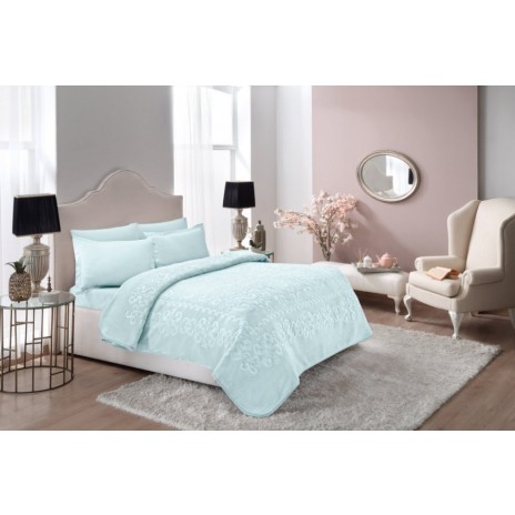 Patura de lux embosata TAC 220x240cm Chloe Mint