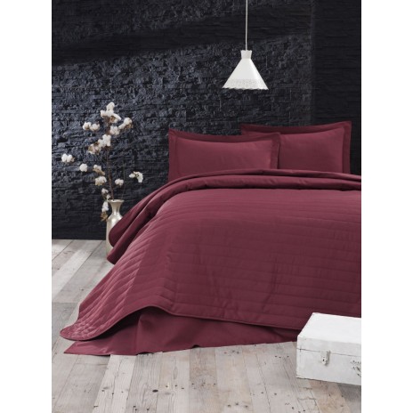 Cuvertura matlasata 220x240cm, Eponj Home, Monart Claret Red