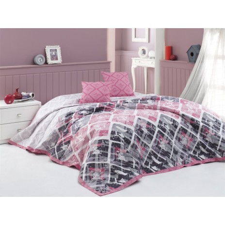 Cuvertura matlasata bumbac 100%, 220x240cm,  Bahar Home Riviera V2