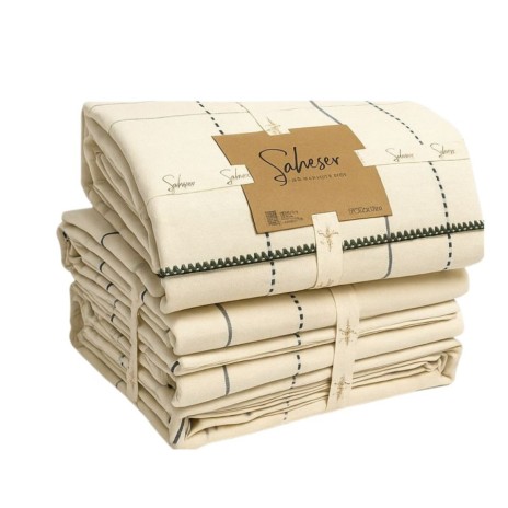 Cuvertura muselina Steva Albastru 240x260cm cu 2 fete de perna Saheser