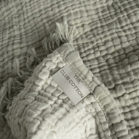 Cuvertura muselina premium Oasis Verde 230x240 cm, Club Cotton