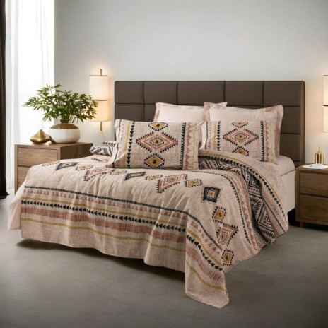 Cuvertura subtire bumbac Felix Rosu Teracota 200x230cm Cotton Box