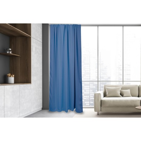 Draperie opaca 140x250cm, Haseki, Blue (Albastru)