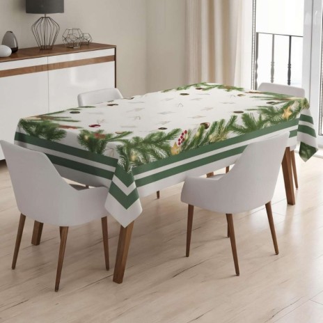 fata de masa Craciun cu crengute de brad Evergreen 160x220cm Whitney Home