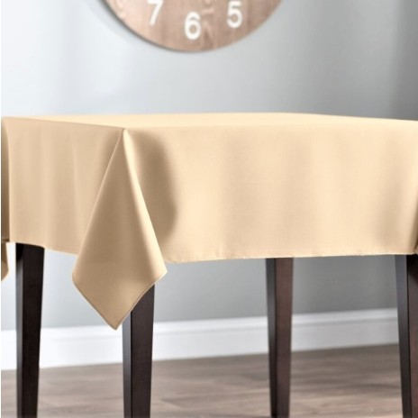 Fata de masa damasc dunga 1cm, bumbac 100%, 140x220cm, bej