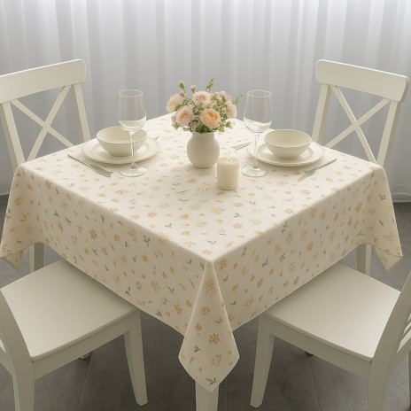 Fata de masa bumbac teflonat 120x160cm floricele galbene