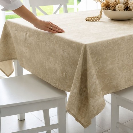Fata de masa teflonata 140x180 cm bej, fabricata in Romania