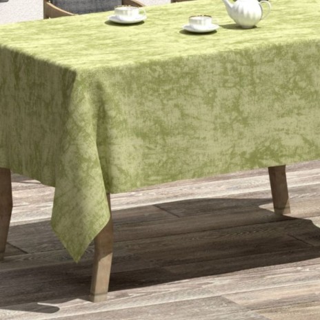 Fata de masa teflonata din bumbac, 140x180 cm, model verde texturat, perfecta pentru decor modern