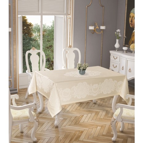 Fata de masa Tropik Home - Royal Pano, 150x220cm, ecru