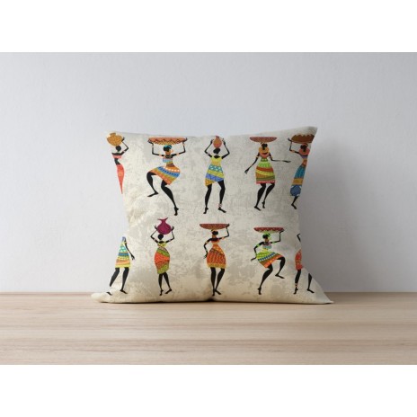 Fata perna decorativa 43x43cm, Afro 05