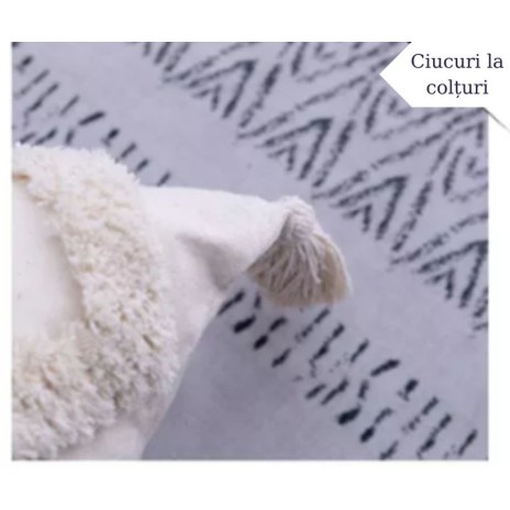 Fata perna decorativa Boho, bumbac 100%, 0019