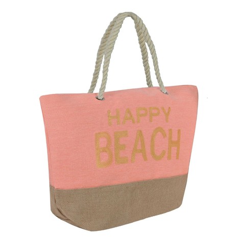 Geanta plaja cu manere tip sfoara, Happy Beach