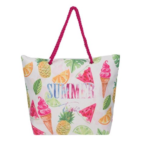 Geanta plaja cu manere tip sfoara, Summer Fruits