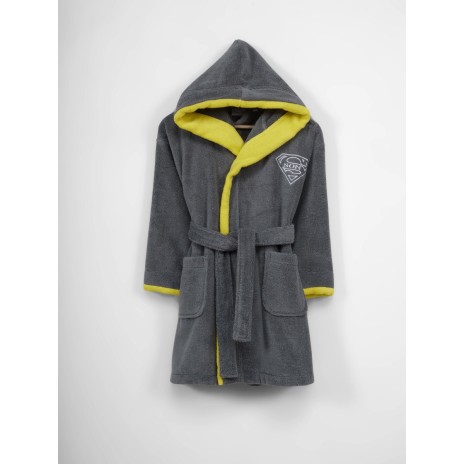 Halat baie copii din bumbac 100%, 3 - 6 ani, Grey Son