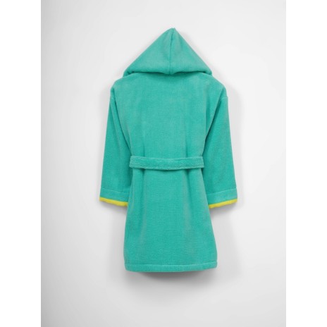 Halat baie copii din bumbac 100%, 6 - 9 ani, Dark Water Green Kelebek