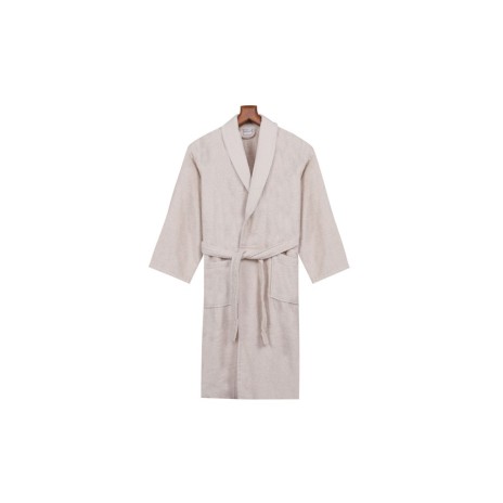 Halat baie unisex cappuccino Yade CAPA Home, marimea XL, bumbac 100% cu guler tip șal