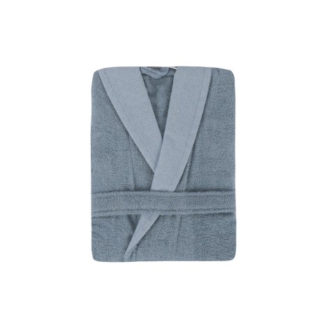 Halat baie unisex bumbac 100%, marime XL, Yade Indigo Blue
