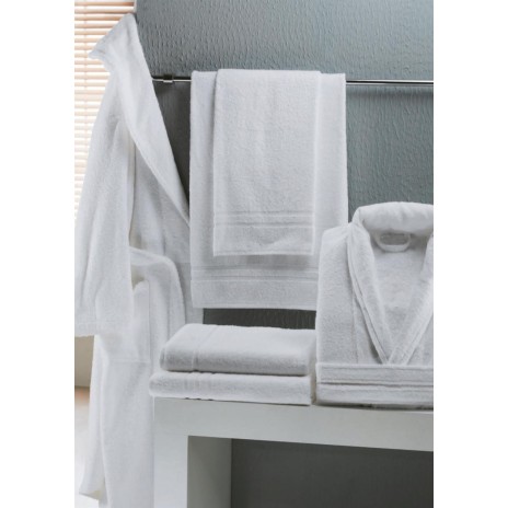 Halat baie unisex bumbac 100%, marimea L, alb