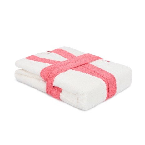 Halat de baie bumbac 100% ,Cotton Box, marime S/M , Fine - Ecru, Coral