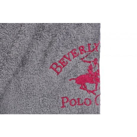 Halat de baie unisex bumbac, marime L/XL, Beverly Hills Polo Club, 700 Gri