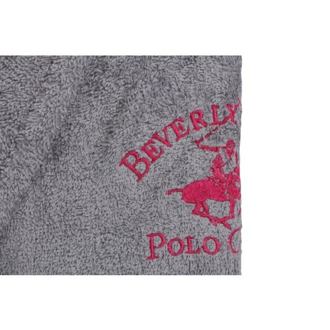 Halat de baie unisex bumbac, marime XS/S, Beverly Hills Polo Club, 700 Gri