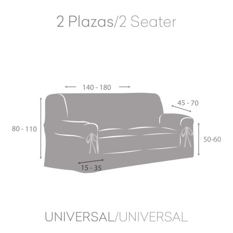 Husă Universală canapea 2 Locuri, Valeria, C/0 Bej/gri