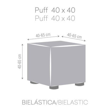 Husa bielastică pentru puf 40x40 cm, Premium ROC, C/01 Bej – elasticitate și protecție