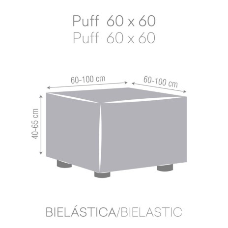 Husa bielastică pentru puf 60x60 cm, Premium ROC, C/8 Bordo – protecție completă și design elegant