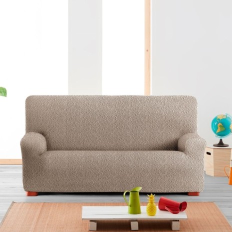 Husa bielastică canapea 2 locuri, Premium ROC, C/11 Bej Închis – extensibilă până la 200 cm, aspect elegant și protecție durabilă