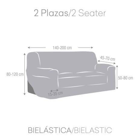 Husa bielastică canapea 2 locuri, Premium ROC, C/11 Bej Închis – extensibilă până la 200 cm, aspect elegant și protecție durabilă