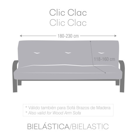 Husa bielastica canapea 3 locuri fara brate, Premium ROC, C/16 gri inchis