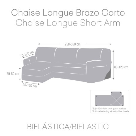 Husa bielastica coltar stanga, Premium ROC, C/16 gri inchis