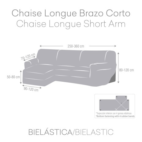 Husa bielastica coltar stanga, Premium ROC, C/16 gri inchis