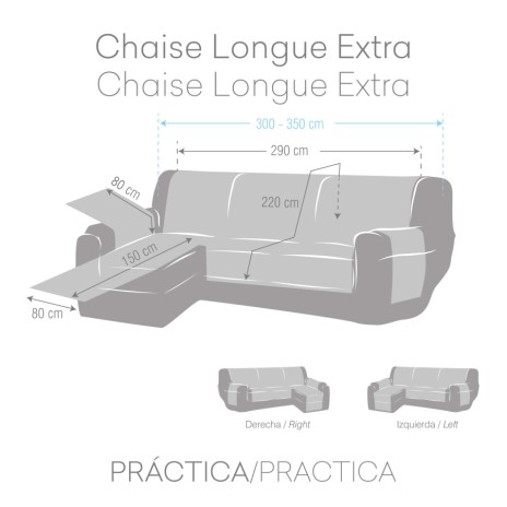 Husa catifea coltar dreapta Extra, practica, Turin, C6 Gri