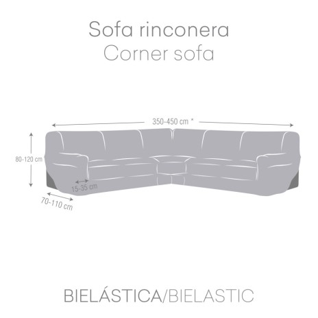 Husa coltar bielastica 350-450cm, Premium ROC, C/3 Albastru