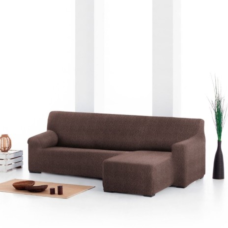 Husa colțar dreapta, bielastică 250–360 cm, Premium ROC, C/7 maro– fixare perfectă și aspect modern