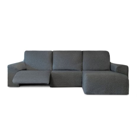 Husa colțar dreapta cu recliner, bielastică 250–360 cm, Premium ROC, C/16 Antracit– fixare perfectă și aspect modern