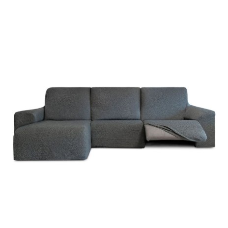 Husa colțar stanga cu recliner, bielastică 250–360 cm, Premium ROC, C/01 bej– fixare perfectă și aspect modern