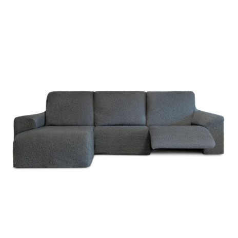 Husa colțar stanga cu recliner, bielastică 250–360 cm, Premium ROC, C/01 bej– fixare perfectă și aspect modern