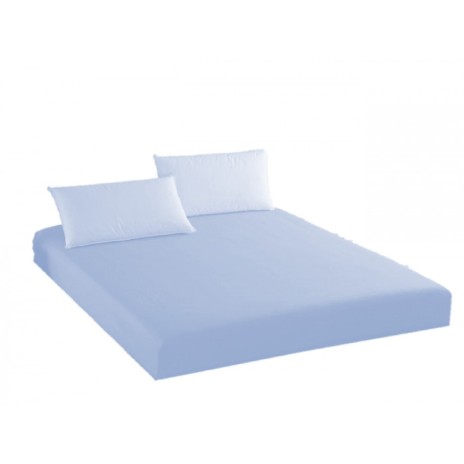 Husa pat tricot cu elastic saltea 120x200cm, albastru