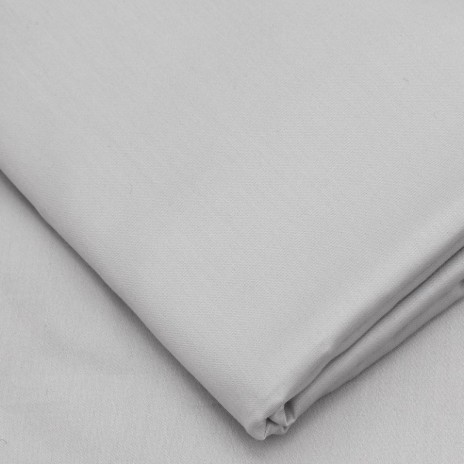 Cearceaf de pat satin cu elastic bumbac 100%, 100x200cm, gri deschis