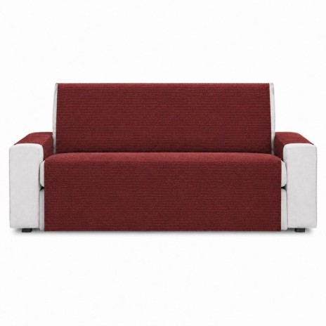 husa protectie canapea 2 locuri bordeaux texturata