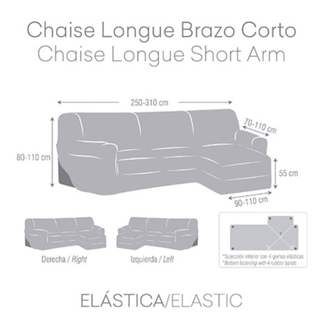 Husa elastica coltar dreapta brat scurt Troya C/08 Bordo