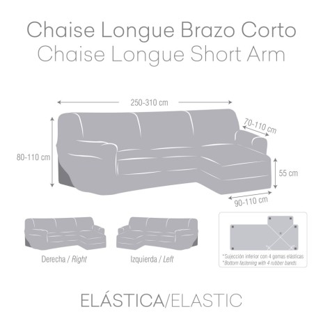 Husa elastica coltar dreapta, brat scurt, Troya, C/9 Caramiziu