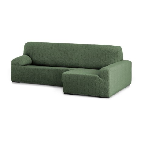 Husa elastica coltar dreapta brat lung, jacquard Iria, verde C/4, potrivire perfecta si protectie eleganta pentru mobilier.