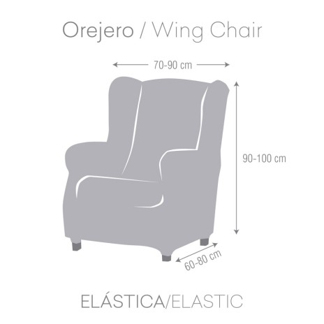 Husa fotoliu tip wing  elastica, Troya, C/0 Bej