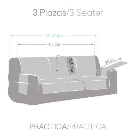 Husa impermeabilă canapea 3 locuri, Oslo Protect, C/03 Albastru – matlasată, reversibilă, cu protecție anti-lichide