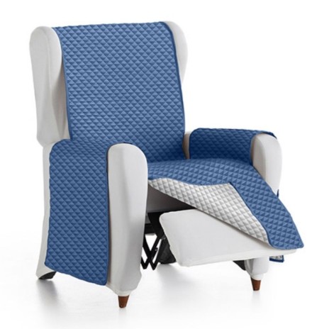 Husa impermeabila fotoliu Oslo Protect C/03 Albastru, matlasata si reversibila, cu protectie impotriva lichidelor